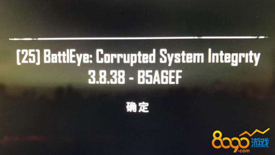 [25] BattEye:Corrupted System Integrity 3.8.38-B5A6EF